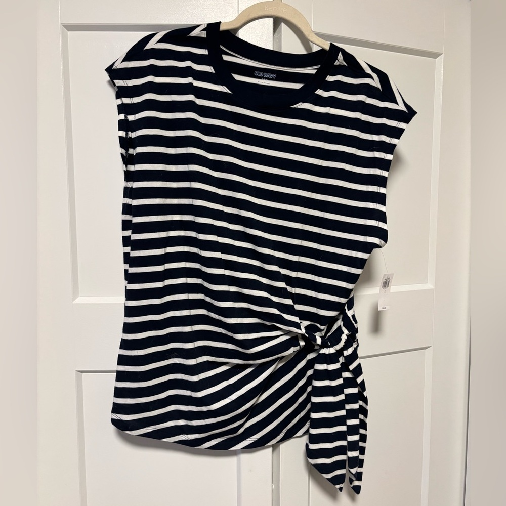 Old navy blue and White Striped Top